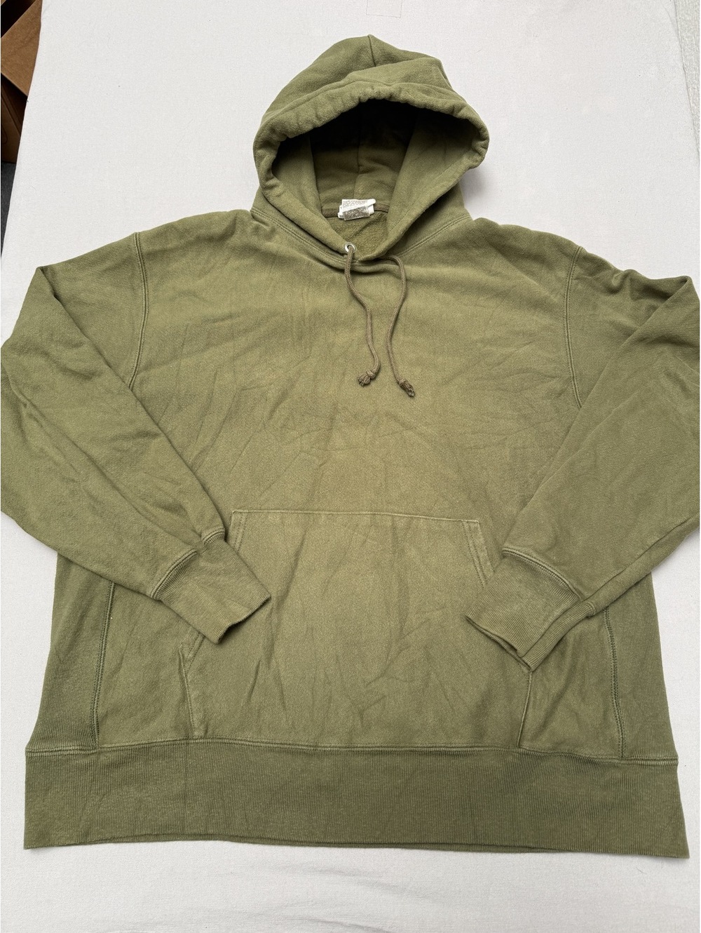 Vintage Champion Reverse Weave Hoodie Olive Green - XL